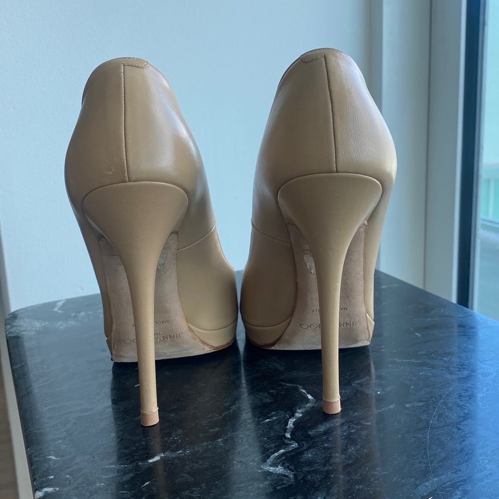 Jimmy Choo Quiet Calfskin open toe shoes Nude - Picture 2 of 9